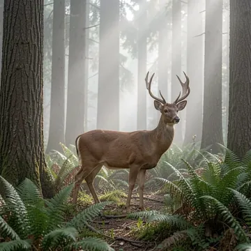 Foto di un cervo in un bosco