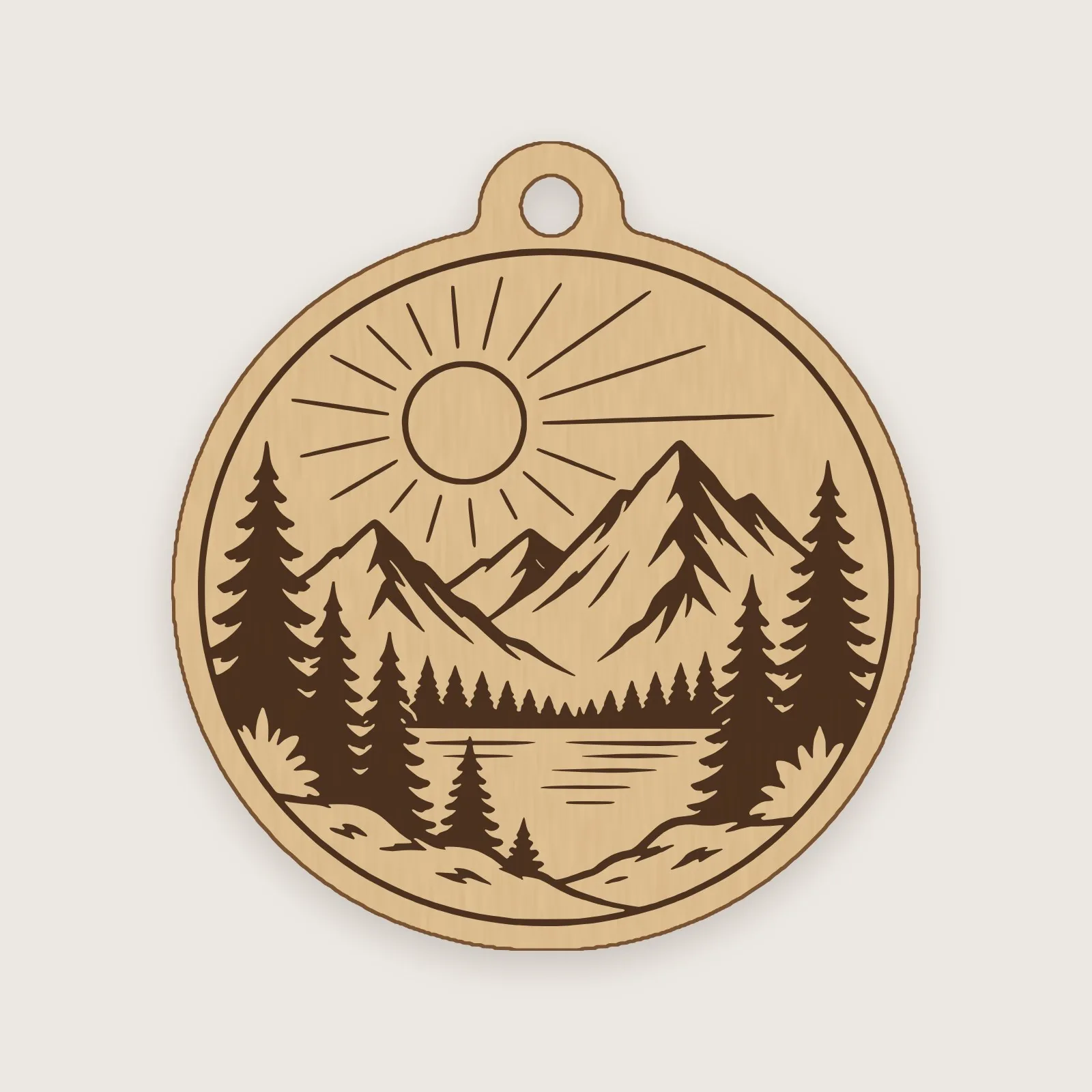Mountain Landscape Keychain