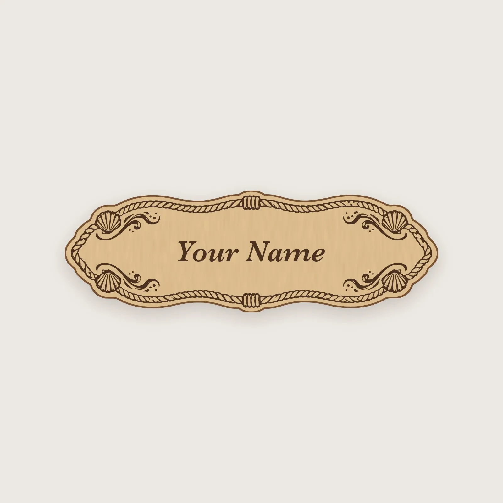 Nautical Rope Name Plate